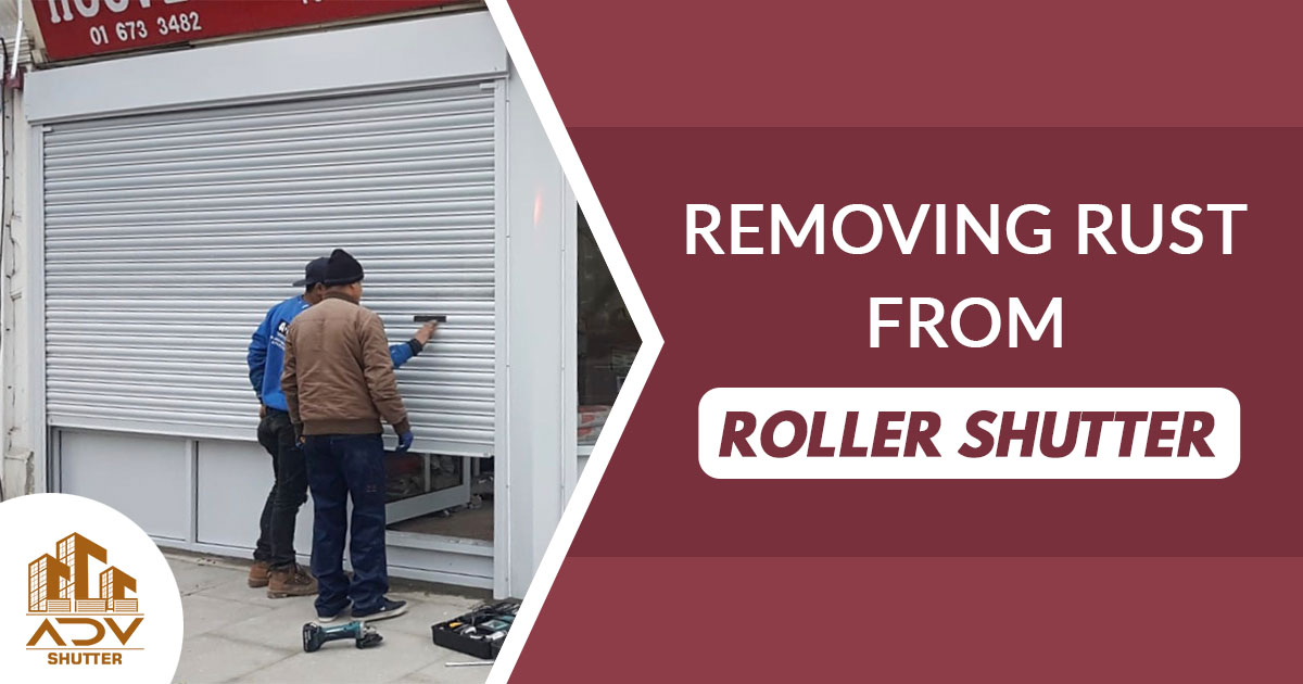 Removing-rust-from-roller-shutter